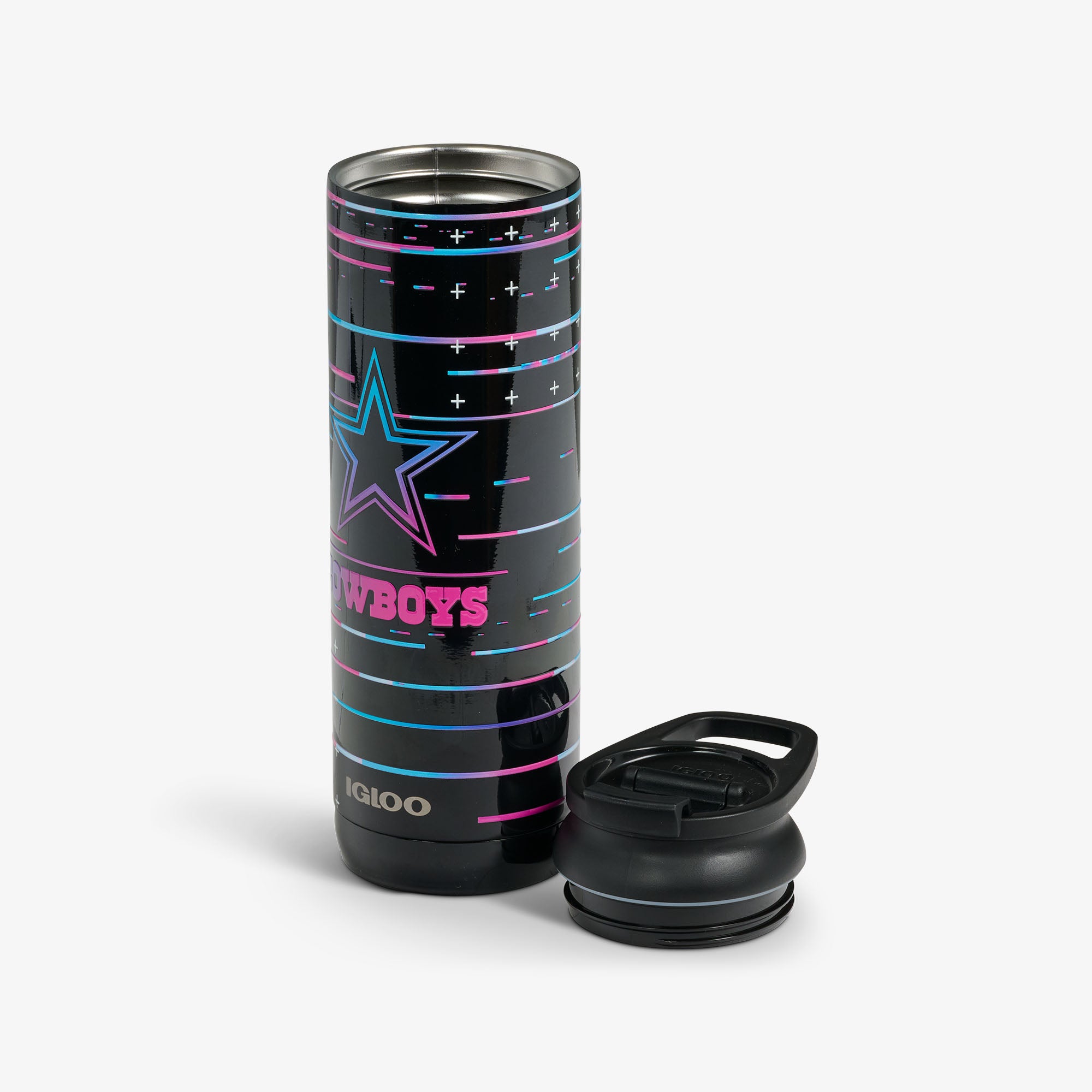 NFL Neon Dallas Cowboys 20 Oz Flip 'n' Sip Tumbler - Image 3