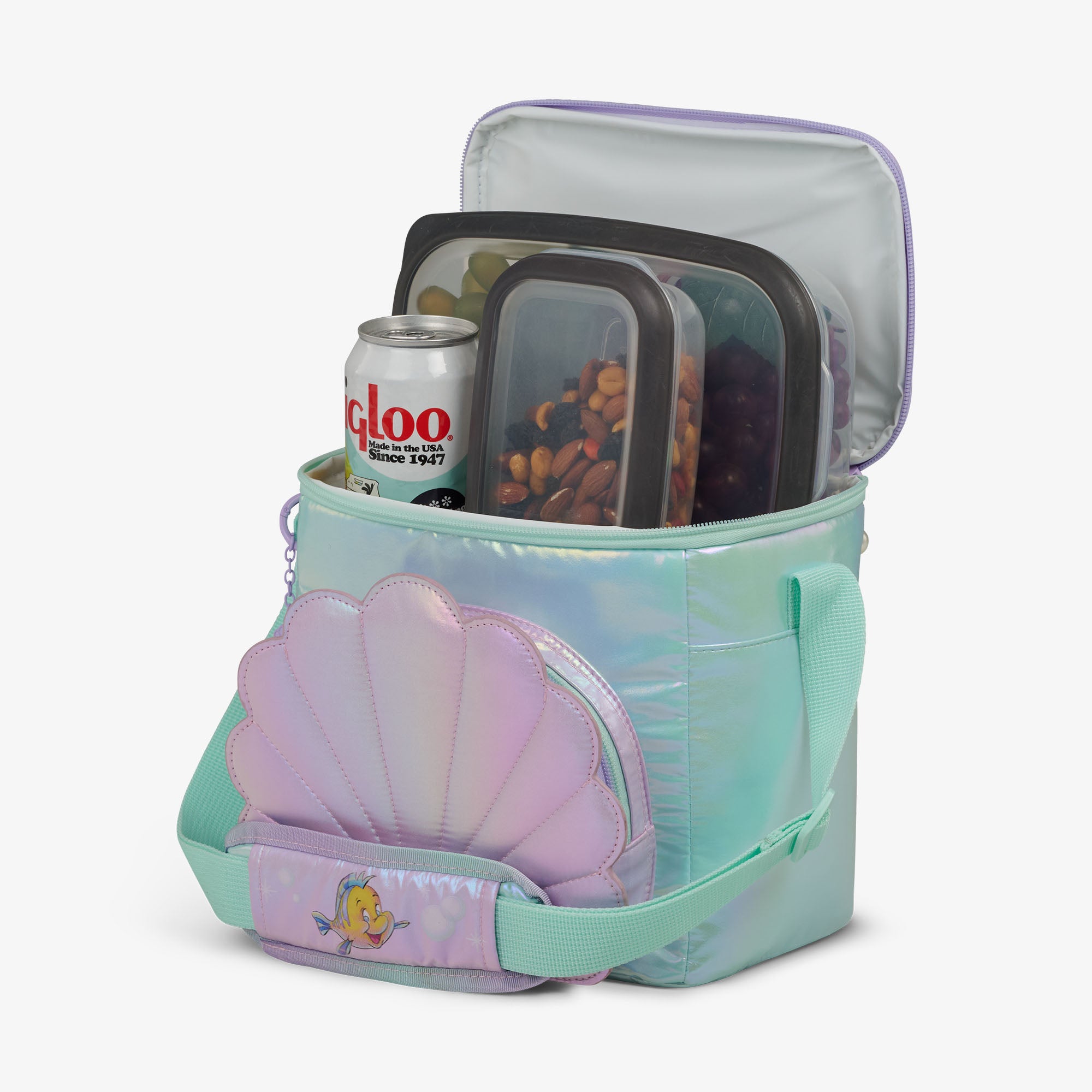 Disney The Little Mermaid Seashell Square Lunch Cooler Bag - Image 3